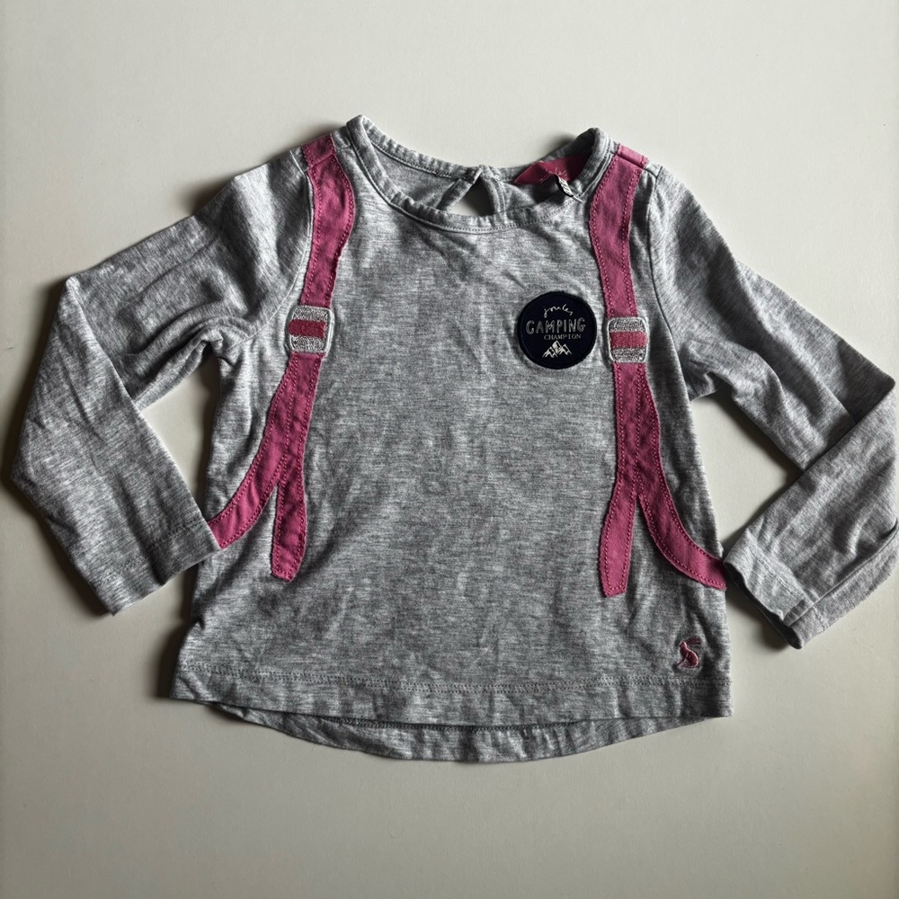 Joules Backpack Appliqué Long Sleeve Shirt